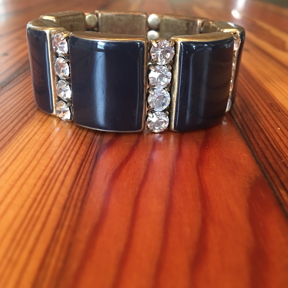 J. Crew enamel and rhinestone bracelet