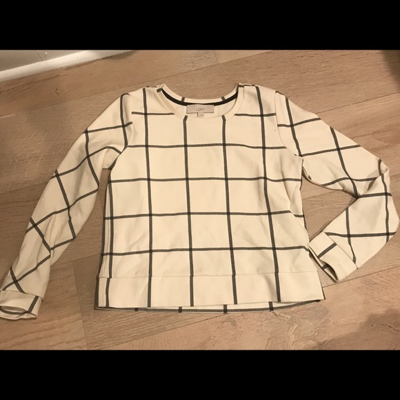 LOFT Tops - Loft Windowpane sweatshirt