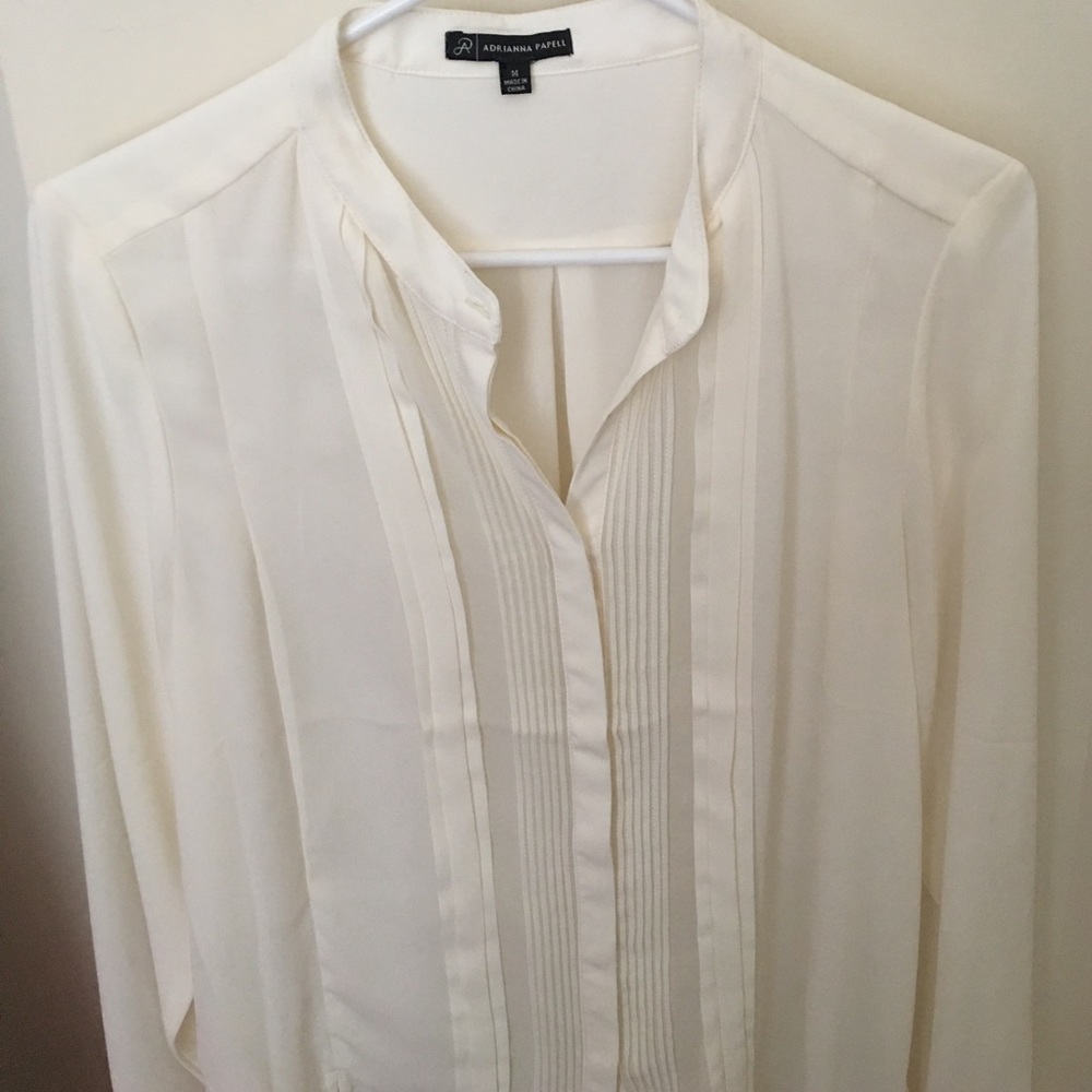 Pleated front blouse