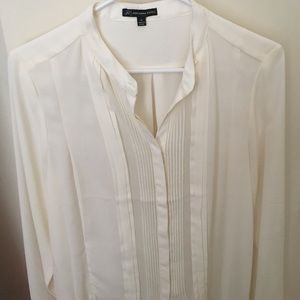 Pleated front blouse