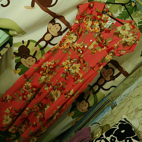 TOTALLY BEAUTIFUL VINTAGE LINEN SUMMER FLORAL MAXI DRESS👗 SZ 10T - Picture 3 of 6