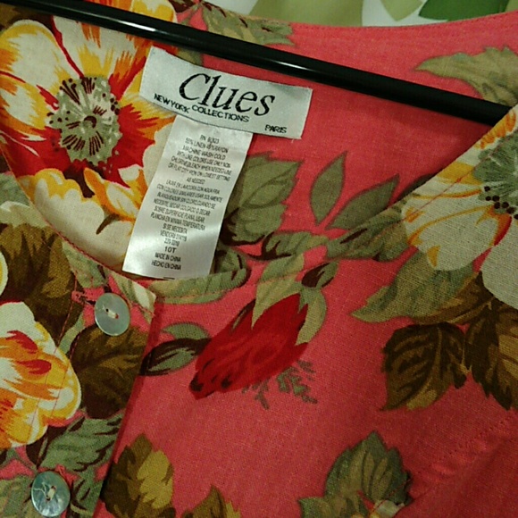 TOTALLY BEAUTIFUL VINTAGE LINEN SUMMER FLORAL MAXI DRESS👗 SZ 10T - Picture 5 of 6