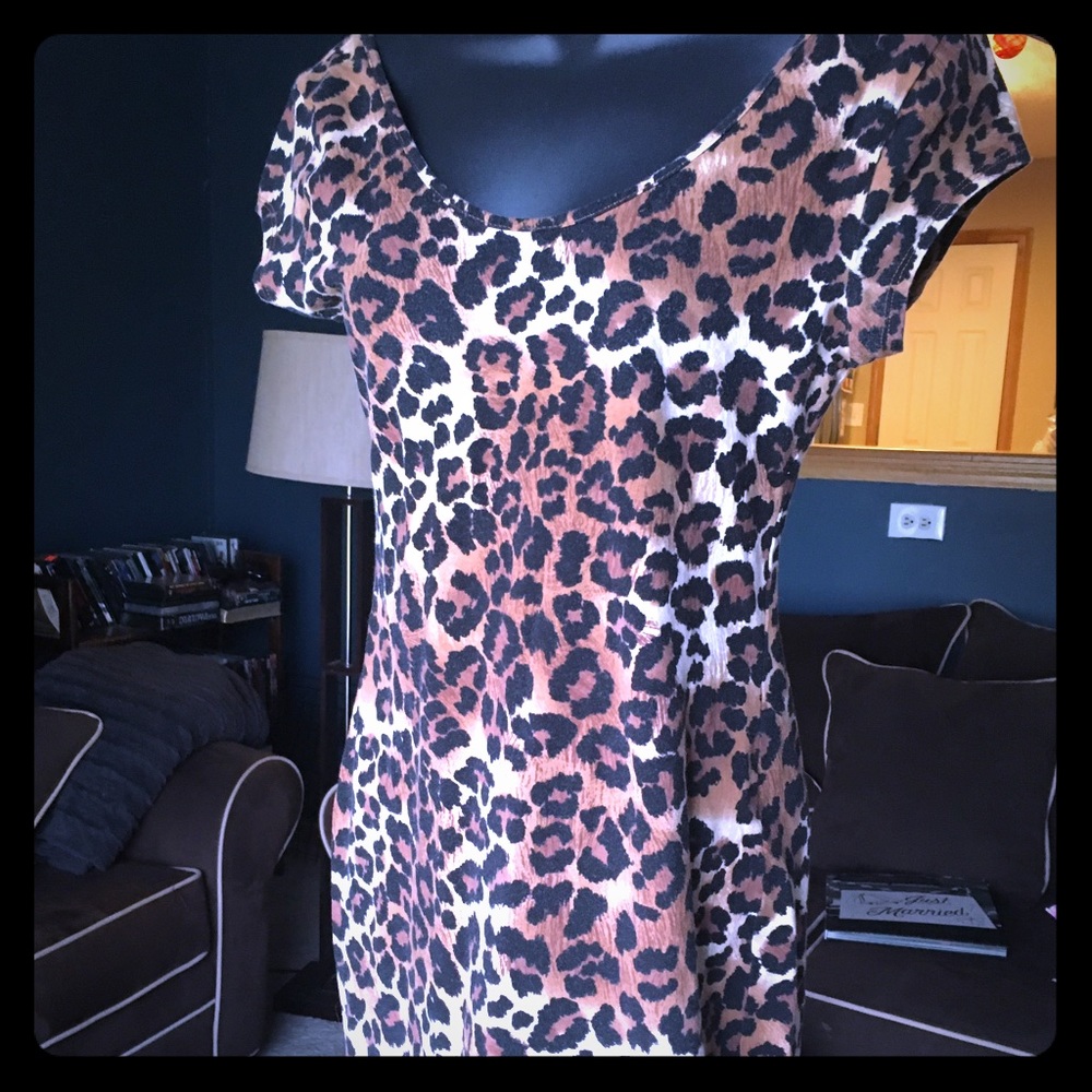 Cheetah print mini dress