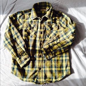 LL Bean Boys flannel button down shirt