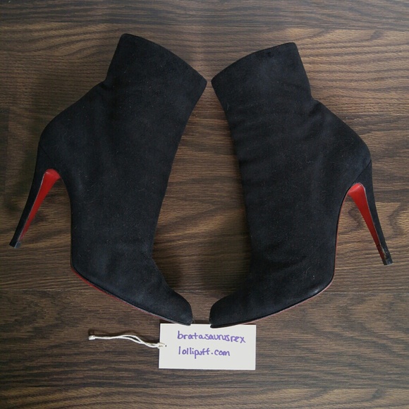 🎉HP🎉Christian Louboutin Suede Booties 120mm - Picture 2 of 8