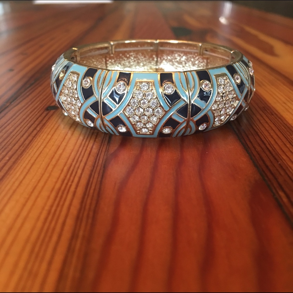 J. Crew enamel and rhinestone bracelet