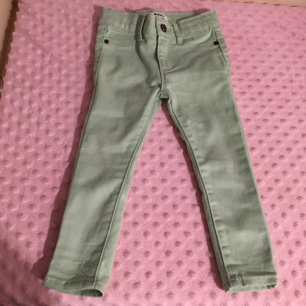 DKNY skinny jeans 2T mint green