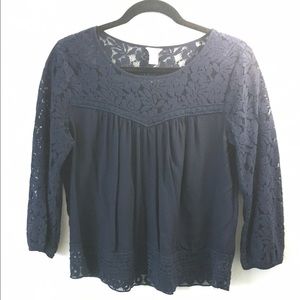 Long sleeve lace blouse