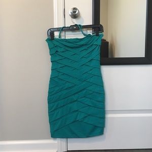 teal bodycon dress
