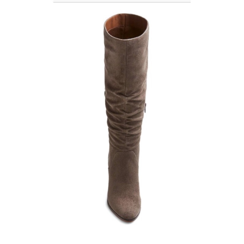 Never worn! Tall brown faux suede boots