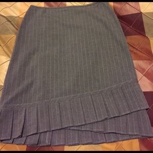 Ann Taylor grey pinstripe skirt