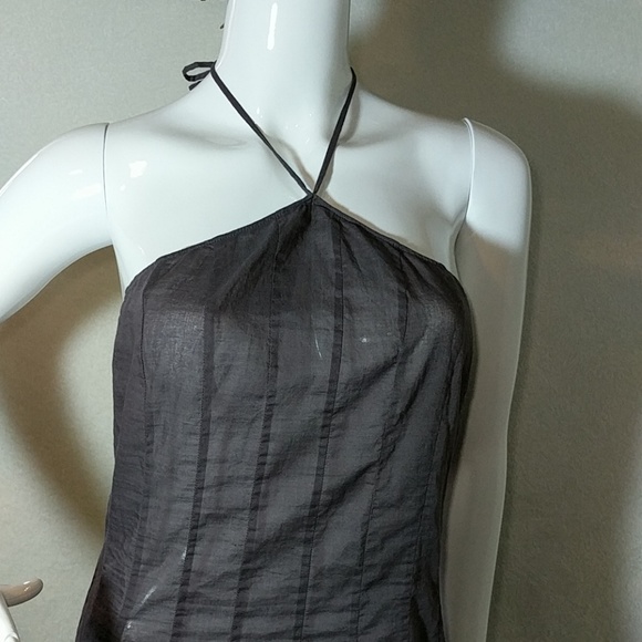 Calvin Klein Swimwear Cotton Brown Halter Dress - Picture 3 of 4