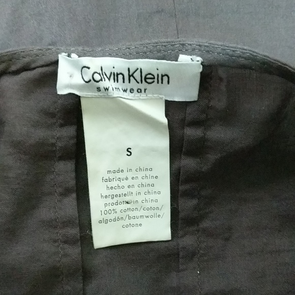 Calvin Klein Swimwear Cotton Brown Halter Dress - Picture 4 of 4