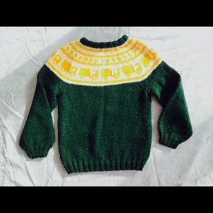 Never worn, hand-knitted boys sweater