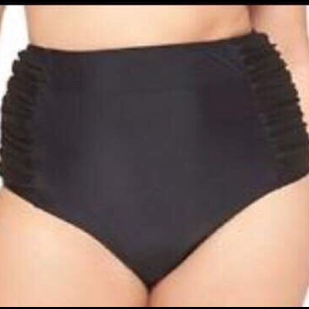 Ava Viv black rouched bikini bottom.