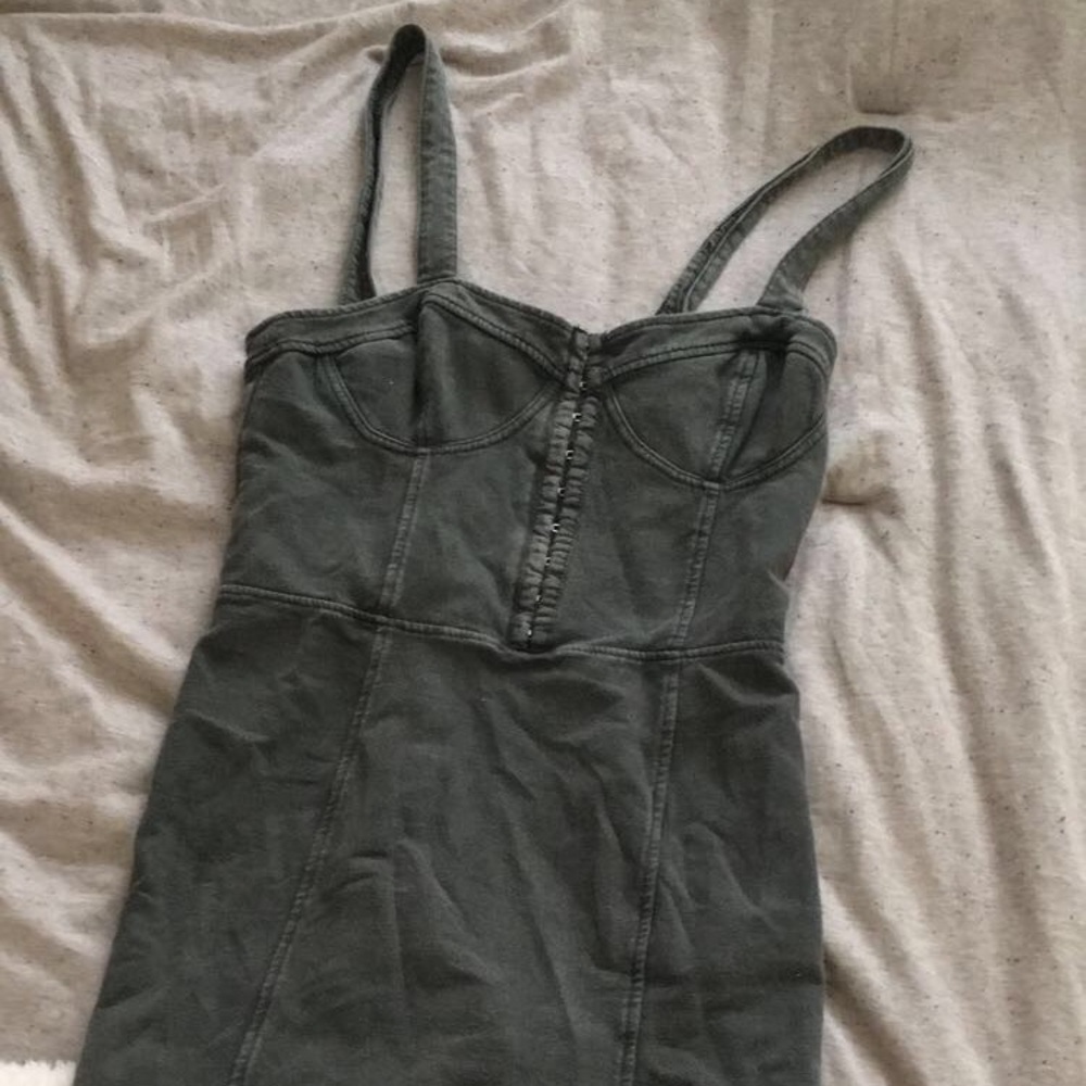 Free people grey bustier bodycon dress