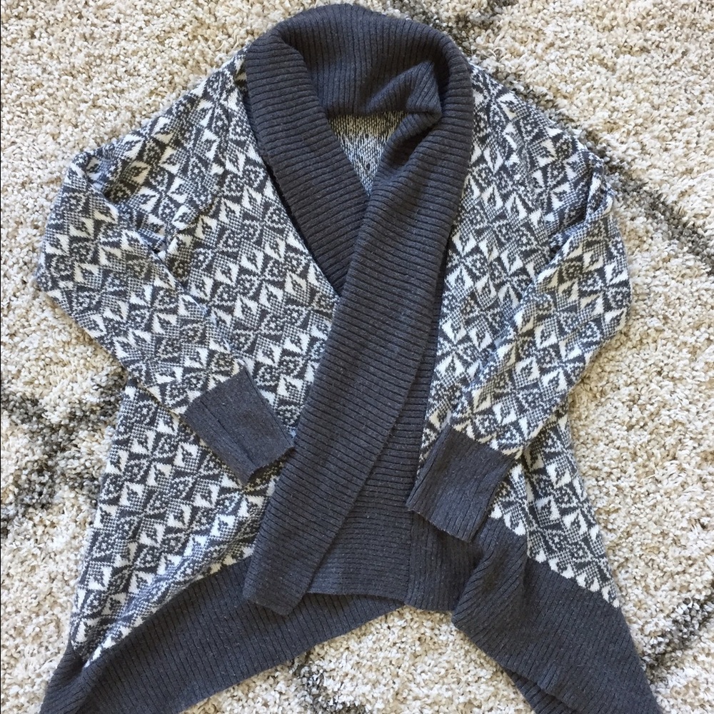 Banana Republic open front fair isle cardigan