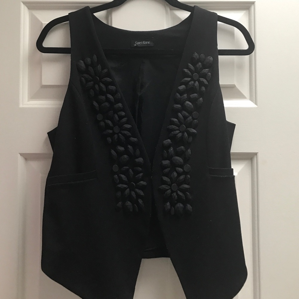 Black Detailed Vest