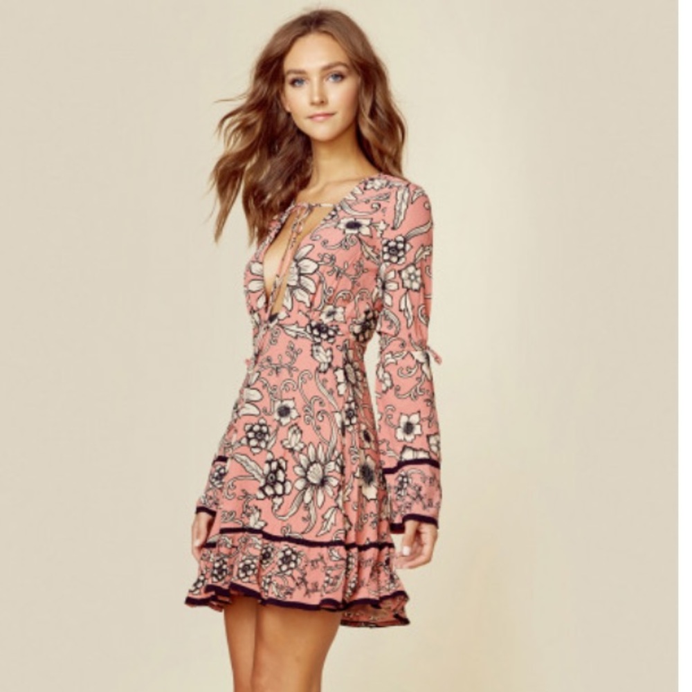For Love and Lemons Ayla Plunging Dress