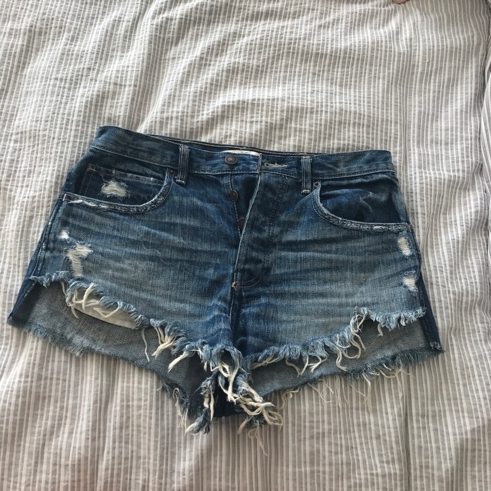 Blue jean shorts