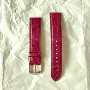 Michele 18 mm authentic fuchsia alligator strap