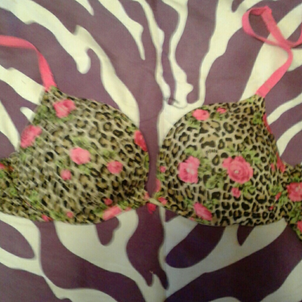 Vs pink leopard bra