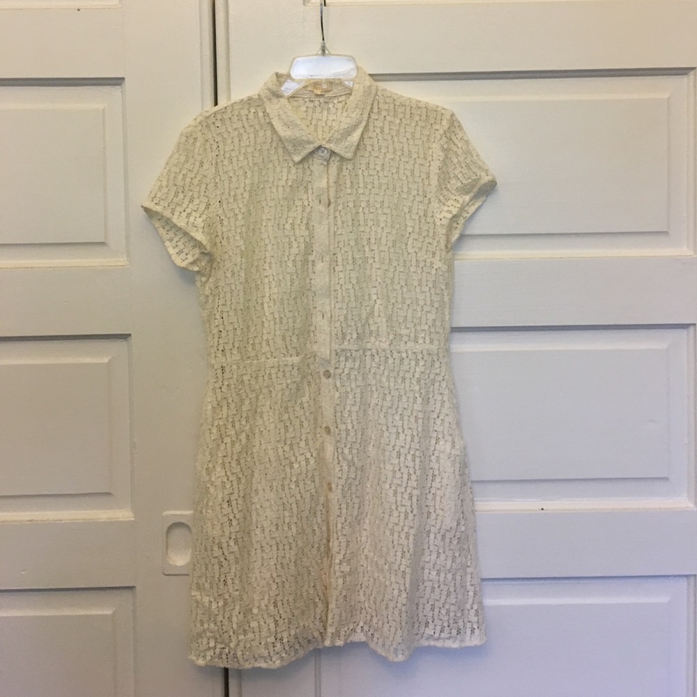 Anthropologie dress size M tulle white
