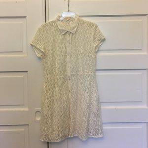 Anthropologie dress size M tulle white