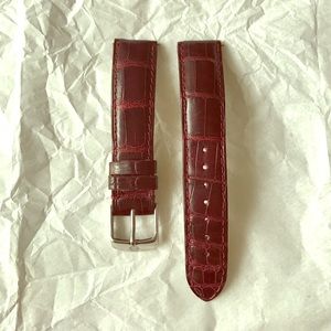 Michele 18 mm authentic burgundy alligator strap