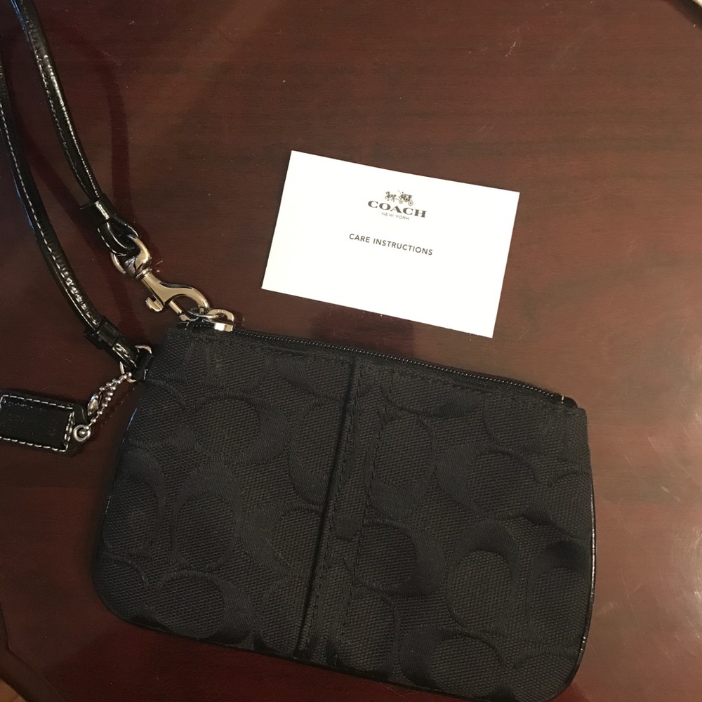 Coach Black Wristlet Wallet