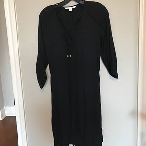 Diane von furstenberg black silk dress