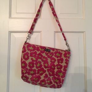 Kathy Fagan pink and green floral purse