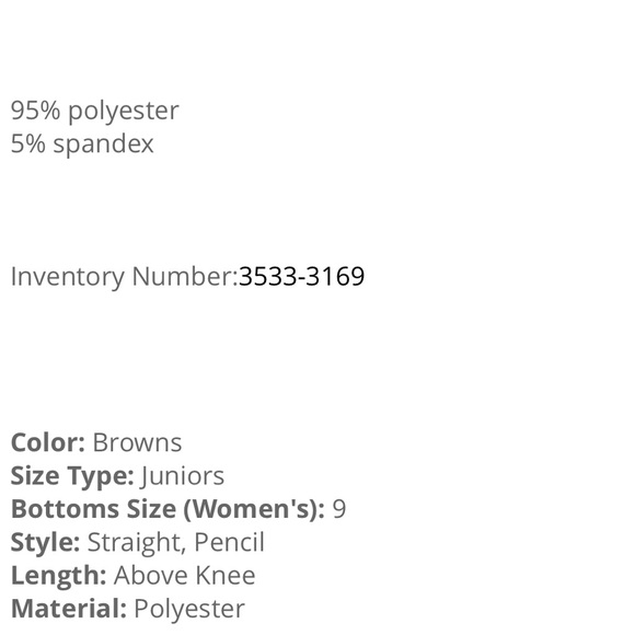 Jolt Faux Suede Brown 2 pocket button up skirt - Picture 3 of 3