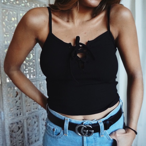 •LAST ONE//Soho Fitted Tie Up Crop Top• - Picture 3 of 8