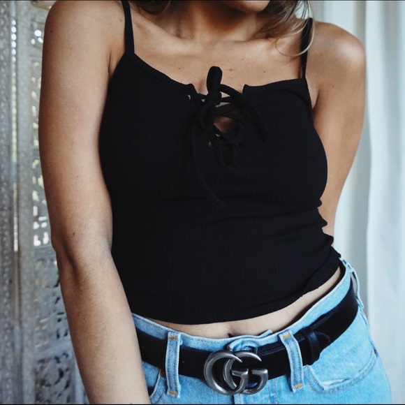 •LAST ONE//Soho Fitted Tie Up Crop Top• - Picture 4 of 8