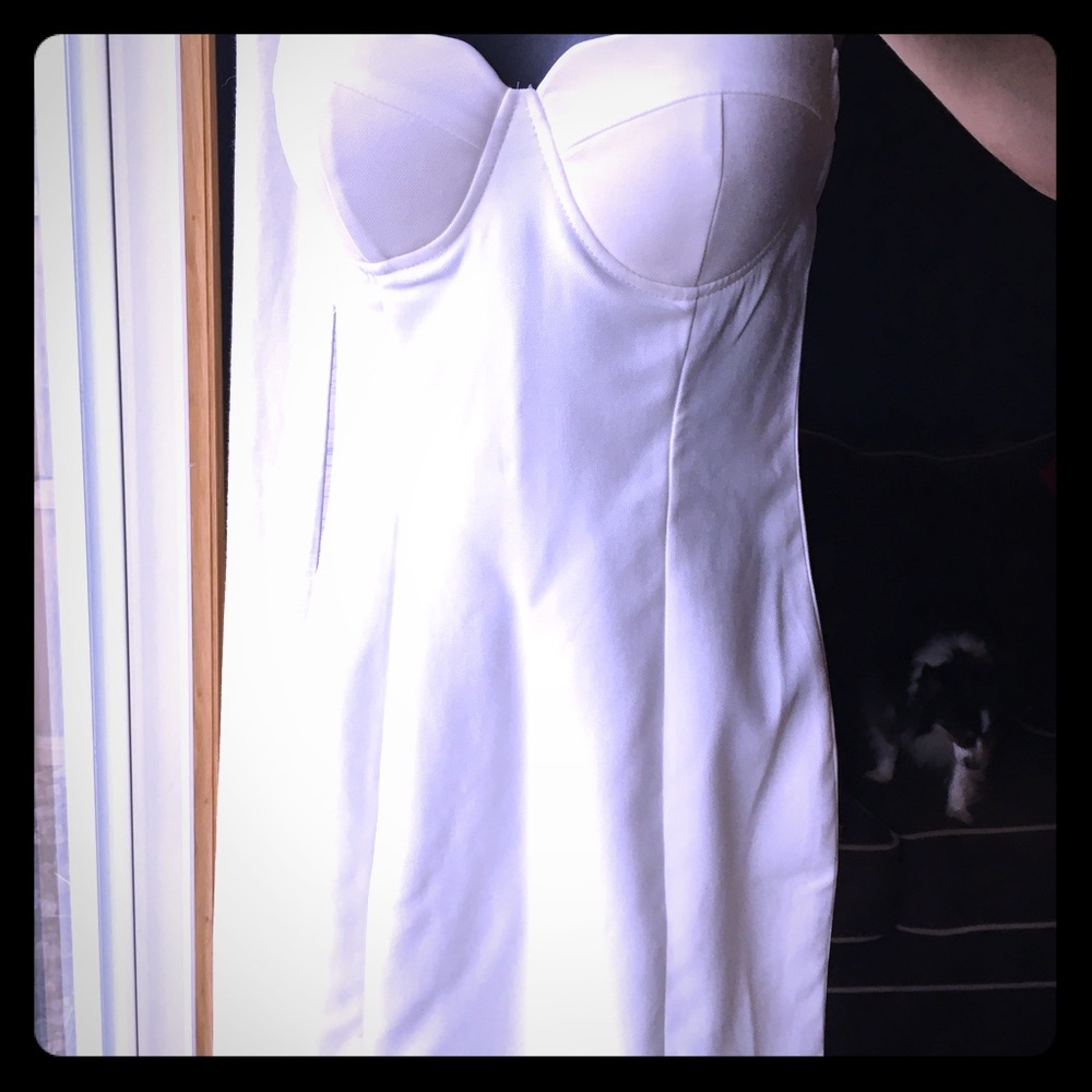 White mini dress with shell accents