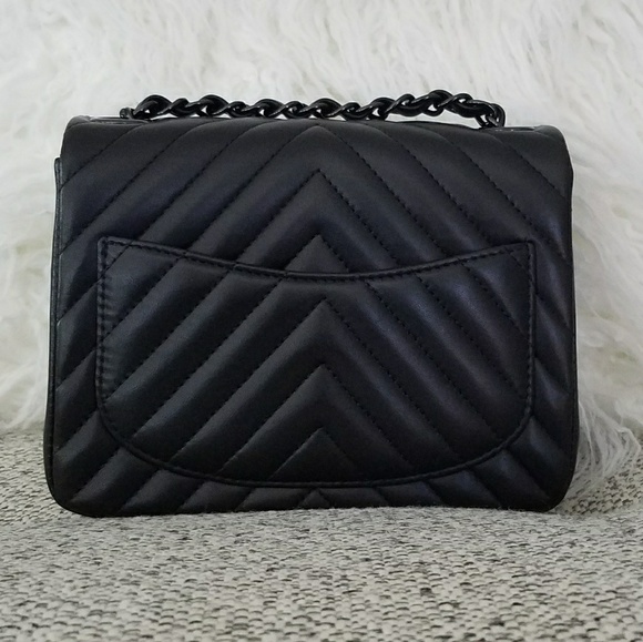 Chanel Chevron Mini Square So Black - Picture 3 of 4