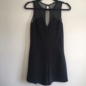 Black Mesh Romper - Subdued from Italy - NWOT