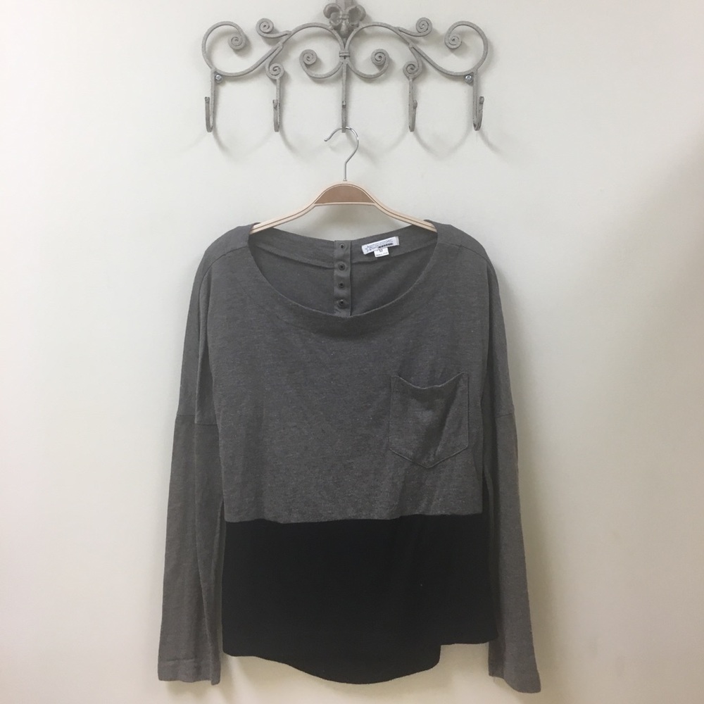 Two tone top with back cut out top Sz Medium
