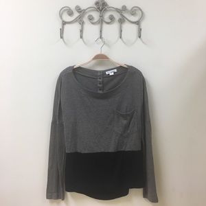 Two tone top with back cut out top Sz Medium