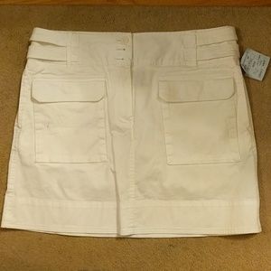 White denim skirt