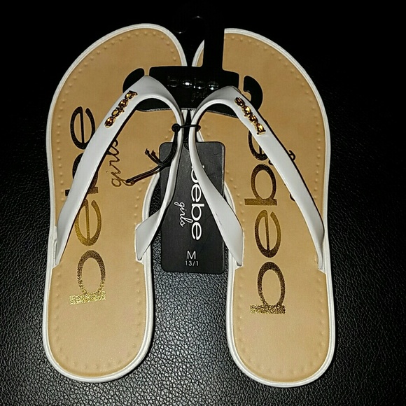 🌴 Size 13/1 bebe Signature Platform Flip Flops - Picture 1 of 4