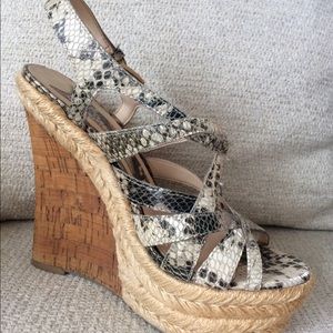 Boutique 9 snakeskin espadrille wedge