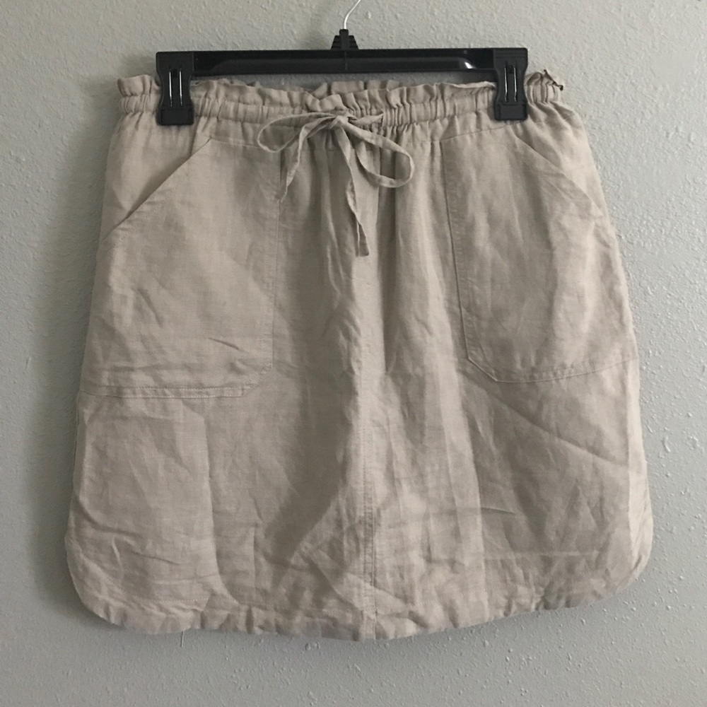 Drawstring Linen skirt with pockets!