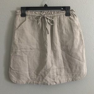 Drawstring Linen skirt with pockets!