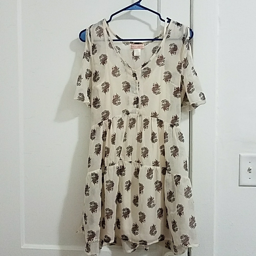 Boho cream paisley dress