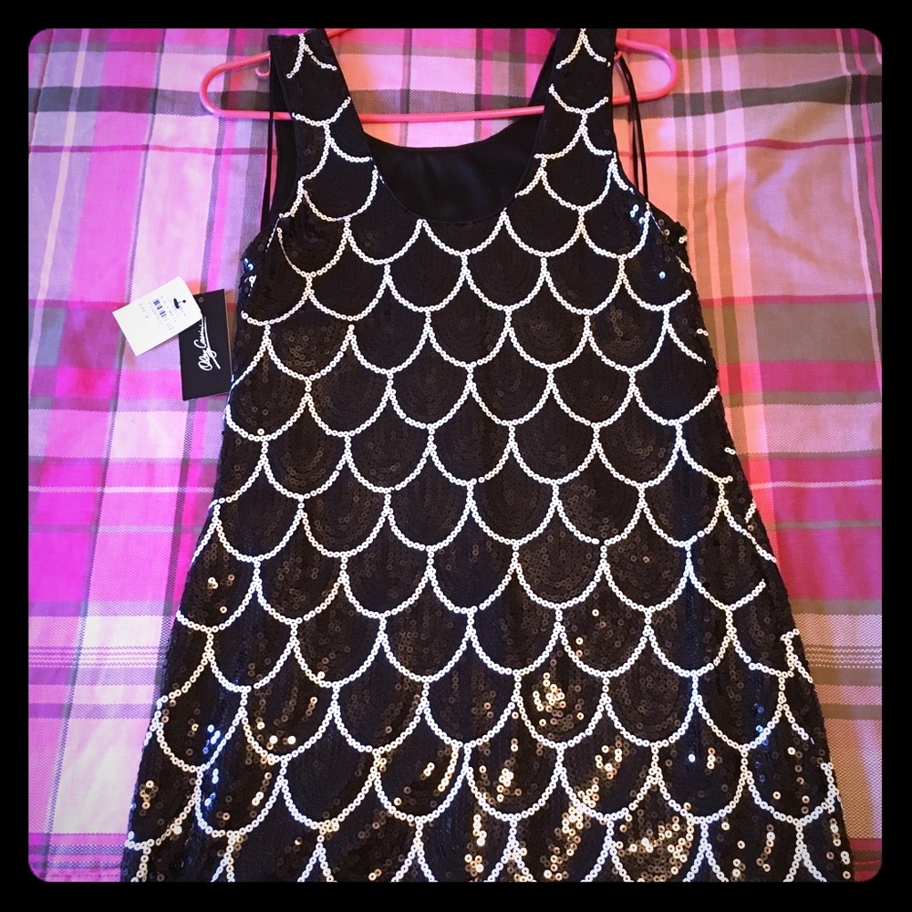 Oleg Cassini Sequin Dress