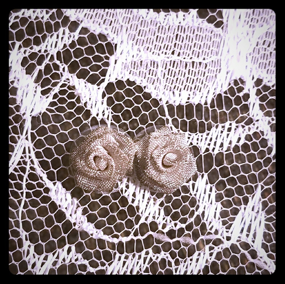Rosebud earrings