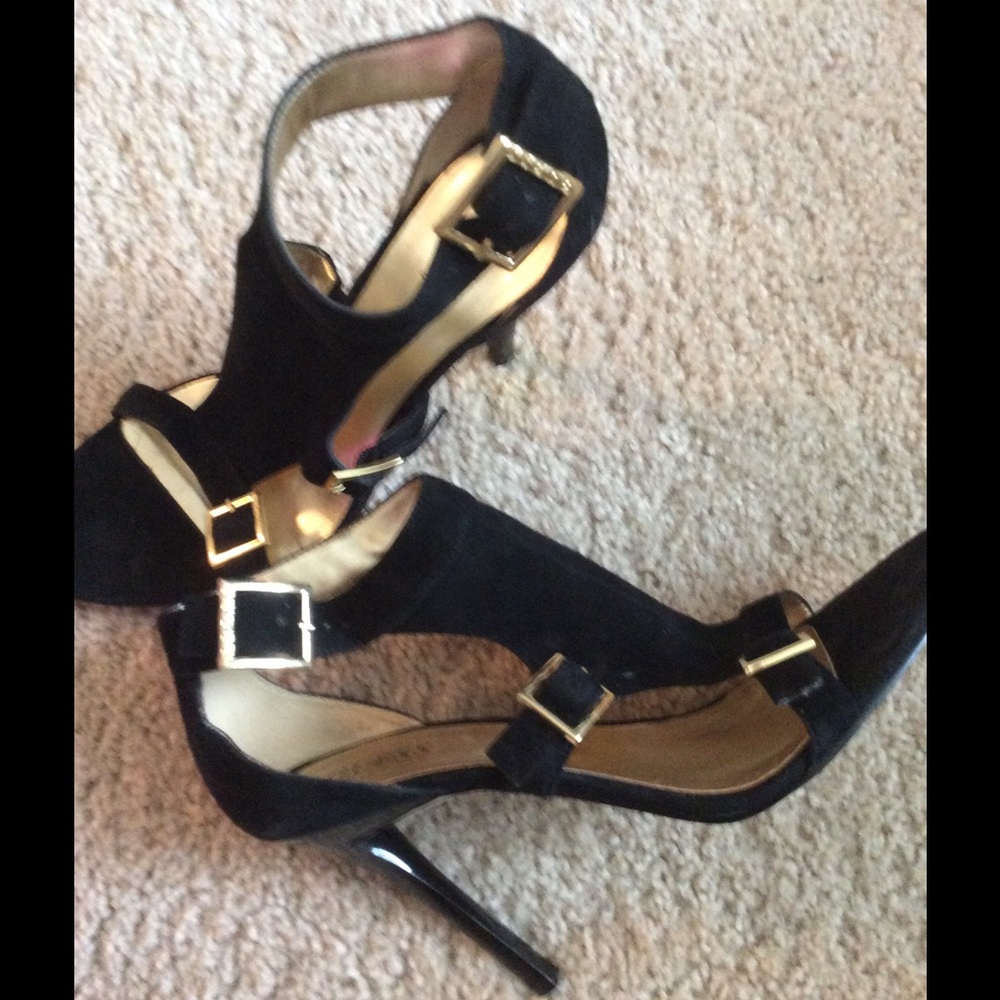 Black velvet strap Dress shoes by Guess SALE