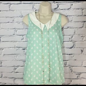 Forever 21 sleeveless blouse with Cats